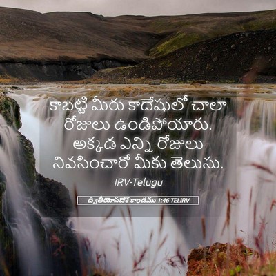 Picture 05 - ద్వితీయోపదేశ కాండము 1:46 TELIRV - కాబట్టి మీరు - Bible Verse Picture