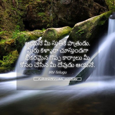 Picture 05 - ద్వితీయోపదేశ కాండము 10:21 TELIRV - ఆయనే మీ స్తుతికి - Bible Verse Picture