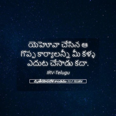 Picture 05 - ద్వితీయోపదేశ కాండము 11:7 TELIRV - యెహోవా చేసిన ఆ - Bible Verse Picture