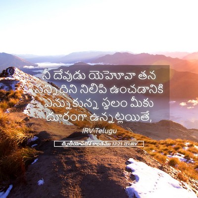 Picture 05 - ద్వితీయోపదేశ కాండము 12:21 TELIRV - నీ దేవుడు యెహోవా - Bible Verse Picture