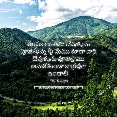 Picture 05 - ద్వితీయోపదేశ కాండము 12:30 TELIRV - ఈ ప్రజలు తమ - Bible Verse Picture