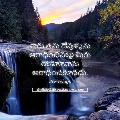Picture 05 - ద్వితీయోపదేశ కాండము 12:4 TELIRV - వారు తమ దేవుళ్ళను - Bible Verse Picture