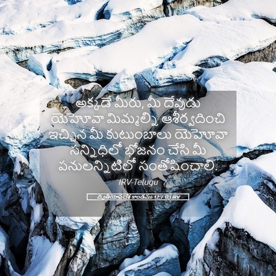Picture 05 - ద్వితీయోపదేశ కాండము 12:7 TELIRV - అక్కడే మీరు, మీ - Bible Verse Picture