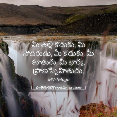Picture 05 - ద్వితీయోపదేశ కాండము 13:6 TELIRV - మీ తల్లి కొడుకు, మీ - Bible Verse Picture