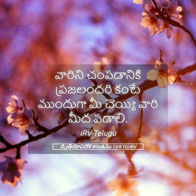 Picture 05 - ద్వితీయోపదేశ కాండము 13:9 TELIRV - వారిని చంపడానికి - Bible Verse Picture