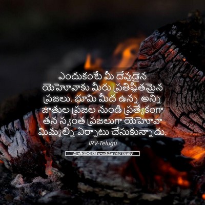 Picture 05 - ద్వితీయోపదేశ కాండము 14:2 TELIRV - ఎందుకంటే మీ - Bible Verse Picture