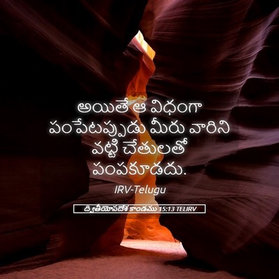 Picture 05 - ద్వితీయోపదేశ కాండము 15:13 TELIRV - అయితే ఆ విధంగా - Bible Verse Picture
