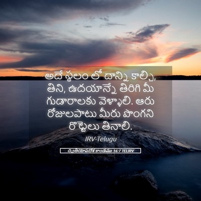 Picture 05 - ద్వితీయోపదేశ కాండము 16:7 TELIRV - అదే స్థలం లో - Bible Verse Picture