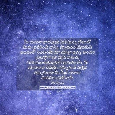 Picture 05 - ద్వితీయోపదేశ కాండము 17:14 TELIRV - మీ యెహోవా దేవుడు - Bible Verse Picture