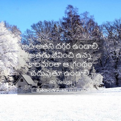 Picture 05 - ద్వితీయోపదేశ కాండము 17:19 TELIRV - అది అతని దగ్గర - Bible Verse Picture