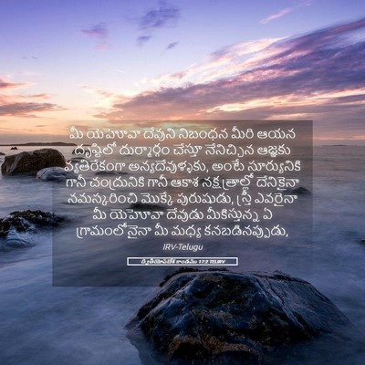 Picture 05 - ద్వితీయోపదేశ కాండము 17:2 TELIRV - మీ యెహోవా దేవుని - Bible Verse Picture