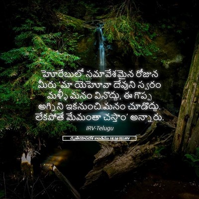 Picture 05 - ద్వితీయోపదేశ కాండము 18:16 TELIRV - హోరేబులో - Bible Verse Picture