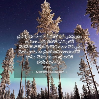 Picture 05 - ద్వితీయోపదేశ కాండము 18:22 TELIRV - ప్రవక్త యెహోవా - Bible Verse Picture