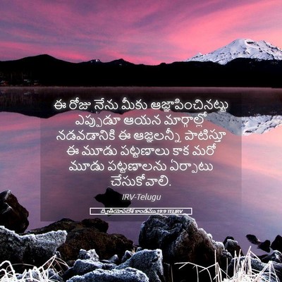 Picture 05 - ద్వితీయోపదేశ కాండము 19:9 TELIRV - ఈ రోజు నేను మీకు - Bible Verse Picture