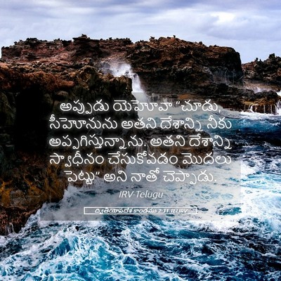Picture 05 - ద్వితీయోపదేశ కాండము 2:31 TELIRV - అప్పుడు యెహోవా - Bible Verse Picture