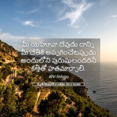 Picture 05 - ద్వితీయోపదేశ కాండము 20:13 TELIRV - మీ యెహోవా దేవుడు - Bible Verse Picture