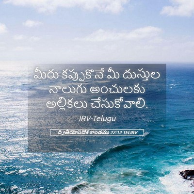 Picture 05 - ద్వితీయోపదేశ కాండము 22:12 TELIRV - మీరు కప్పుకొనే మీ - Bible Verse Picture