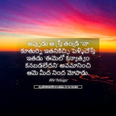 Picture 05 - ద్వితీయోపదేశ కాండము 22:16 TELIRV - అప్పుడు ఆ స్త్రీ - Bible Verse Picture