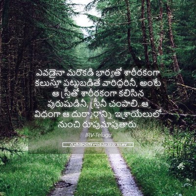 Picture 05 - ద్వితీయోపదేశ కాండము 22:22 TELIRV - ఎవడైనా మరొకడి - Bible Verse Picture