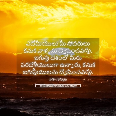 Picture 05 - ద్వితీయోపదేశ కాండము 23:7 TELIRV - ఎదోమీయులు మీ - Bible Verse Picture