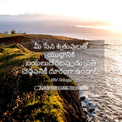 Picture 05 - ద్వితీయోపదేశ కాండము 23:9 TELIRV - మీ సేన శత్రువులతో - Bible Verse Picture