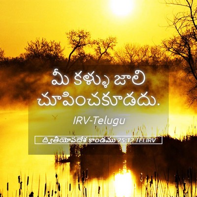 Picture 05 - ద్వితీయోపదేశ కాండము 25:12 TELIRV - మీ కళ్ళు జాలి - Bible Verse Picture