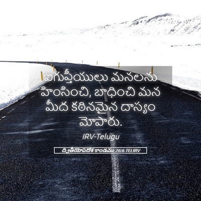Picture 05 - ద్వితీయోపదేశ కాండము 26:6 TELIRV - ఐగుప్తీయులు మనలను - Bible Verse Picture