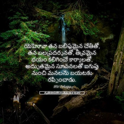 Picture 05 - ద్వితీయోపదేశ కాండము 26:8 TELIRV - యెహోవా తన - Bible Verse Picture