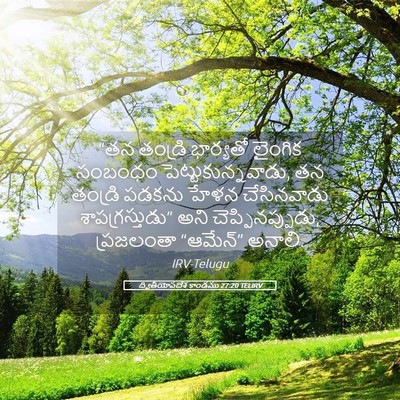 Picture 05 - ద్వితీయోపదేశ కాండము 27:20 TELIRV - “తన తండ్రి - Bible Verse Picture