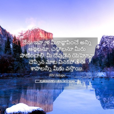 Picture 05 - ద్వితీయోపదేశ కాండము 28:15 TELIRV - నేను ఇవ్వాళ - Bible Verse Picture