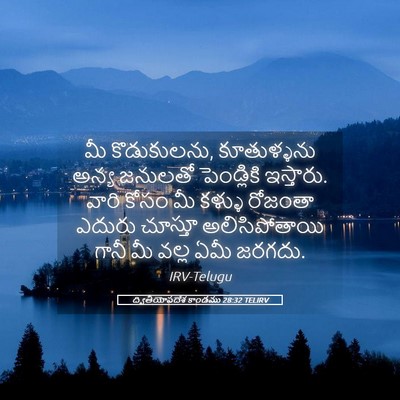 Picture 05 - ద్వితీయోపదేశ కాండము 28:32 TELIRV - మీ కొడుకులను, - Bible Verse Picture