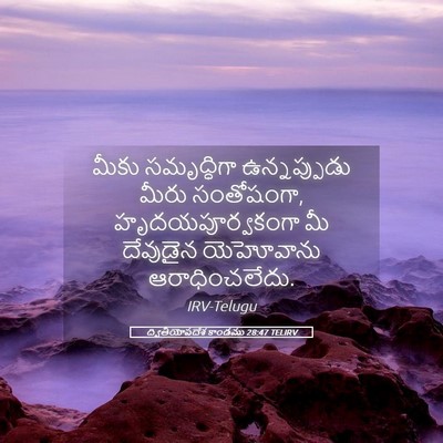 Picture 05 - ద్వితీయోపదేశ కాండము 28:47 TELIRV - మీకు సమృద్ధిగా - Bible Verse Picture