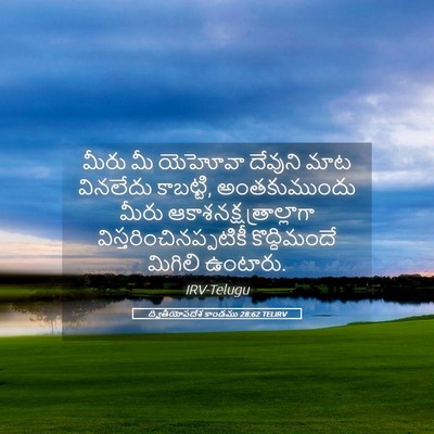 Picture 05 - ద్వితీయోపదేశ కాండము 28:62 TELIRV - మీరు మీ యెహోవా - Bible Verse Picture