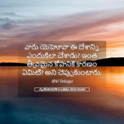 Picture 05 - ద్వితీయోపదేశ కాండము 29:24 TELIRV - వారు యెహోవా ఈ - Bible Verse Picture
