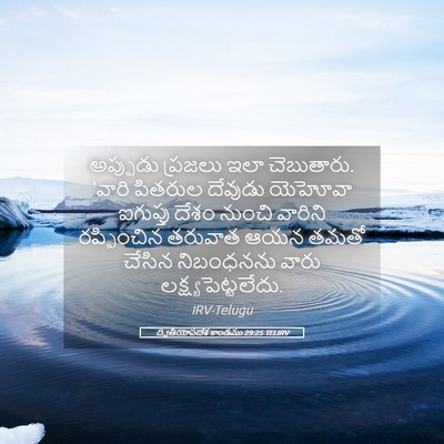 Picture 05 - ద్వితీయోపదేశ కాండము 29:25 TELIRV - అప్పుడు ప్రజలు - Bible Verse Picture