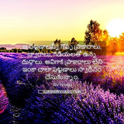 Picture 05 - ద్వితీయోపదేశ కాండము 3:5 TELIRV - ఆ పట్టణాలన్నీ - Bible Verse Picture