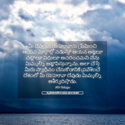 Picture 05 - ద్వితీయోపదేశ కాండము 30:16 TELIRV - మీ దేవుడైన - Bible Verse Picture