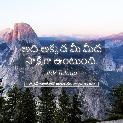 Picture 05 - ద్వితీయోపదేశ కాండము 31:26 TELIRV - అది అక్కడ మీ మీద - Bible Verse Picture