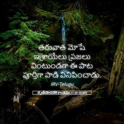Picture 05 - ద్వితీయోపదేశ కాండము 31:30 TELIRV - తరువాత మోషే - Bible Verse Picture