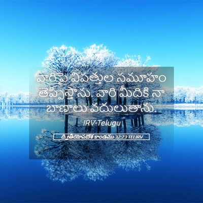 Picture 05 - ద్వితీయోపదేశ కాండము 32:23 TELIRV - వారిపై విపత్తుల - Bible Verse Picture