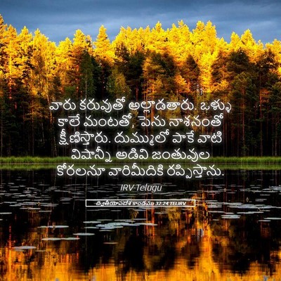 Picture 05 - ద్వితీయోపదేశ కాండము 32:24 TELIRV - వారు కరువుతో - Bible Verse Picture
