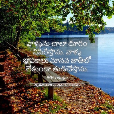 Picture 05 - ద్వితీయోపదేశ కాండము 32:26 TELIRV - వాళ్ళను చాలా దూరం - Bible Verse Picture