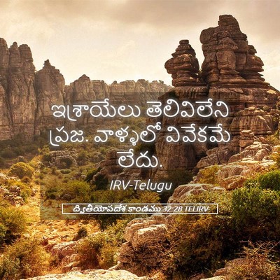 Picture 05 - ద్వితీయోపదేశ కాండము 32:28 TELIRV - ఇశ్రాయేలు - Bible Verse Picture