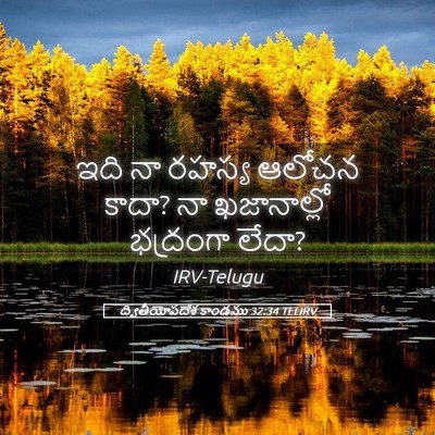 Picture 05 - ద్వితీయోపదేశ కాండము 32:34 TELIRV - ఇది నా రహస్య ఆలోచన - Bible Verse Picture