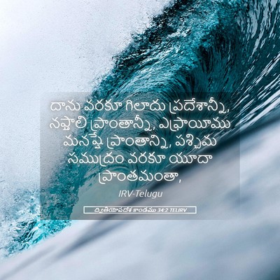 Picture 05 - ద్వితీయోపదేశ కాండము 34:2 TELIRV - దాను వరకూ గిలాదు - Bible Verse Picture