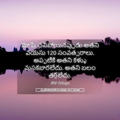 Picture 05 - ద్వితీయోపదేశ కాండము 34:7 TELIRV - మోషే - Bible Verse Picture