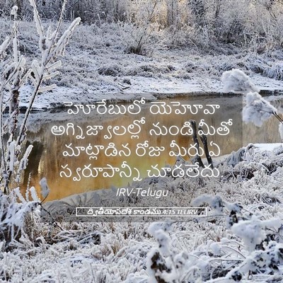 Picture 05 - ద్వితీయోపదేశ కాండము 4:15 TELIRV - హోరేబులో యెహోవా - Bible Verse Picture