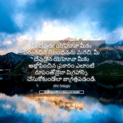 Picture 05 - ద్వితీయోపదేశ కాండము 4:23 TELIRV - మీ దేవుడు యెహోవా - Bible Verse Picture