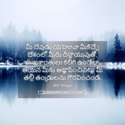 Picture 05 - ద్వితీయోపదేశ కాండము 5:16 TELIRV - మీ దేవుడు యెహోవా - Bible Verse Picture