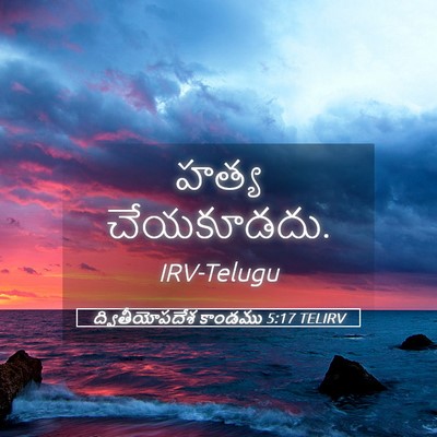 Picture 05 - ద్వితీయోపదేశ కాండము 5:17 TELIRV - హత్య - Bible Verse Picture